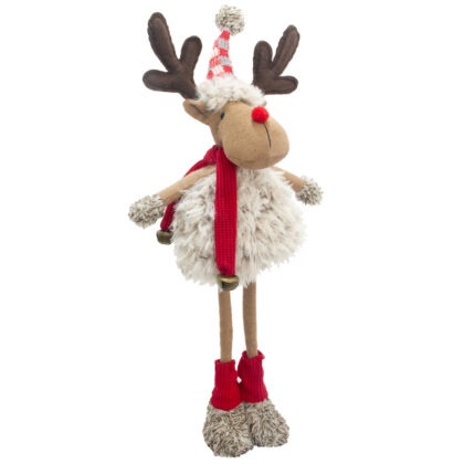 RENA COM CACHECOL VERMELHO - ALT 50 CM X LARG 23 CM (CL0105)