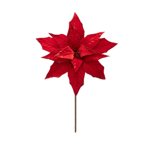 POINSETIA VELUDO VERMELHO - ALT 33 CM X DIAM 35 CM (CF0481)