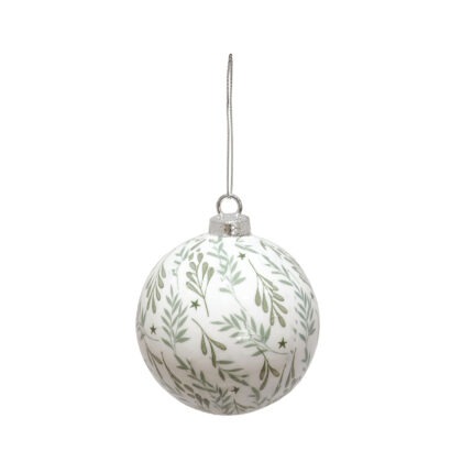 BOLA DECORADA FOLHAGEM C/3 - DIAM 8 CM (CE0266)
