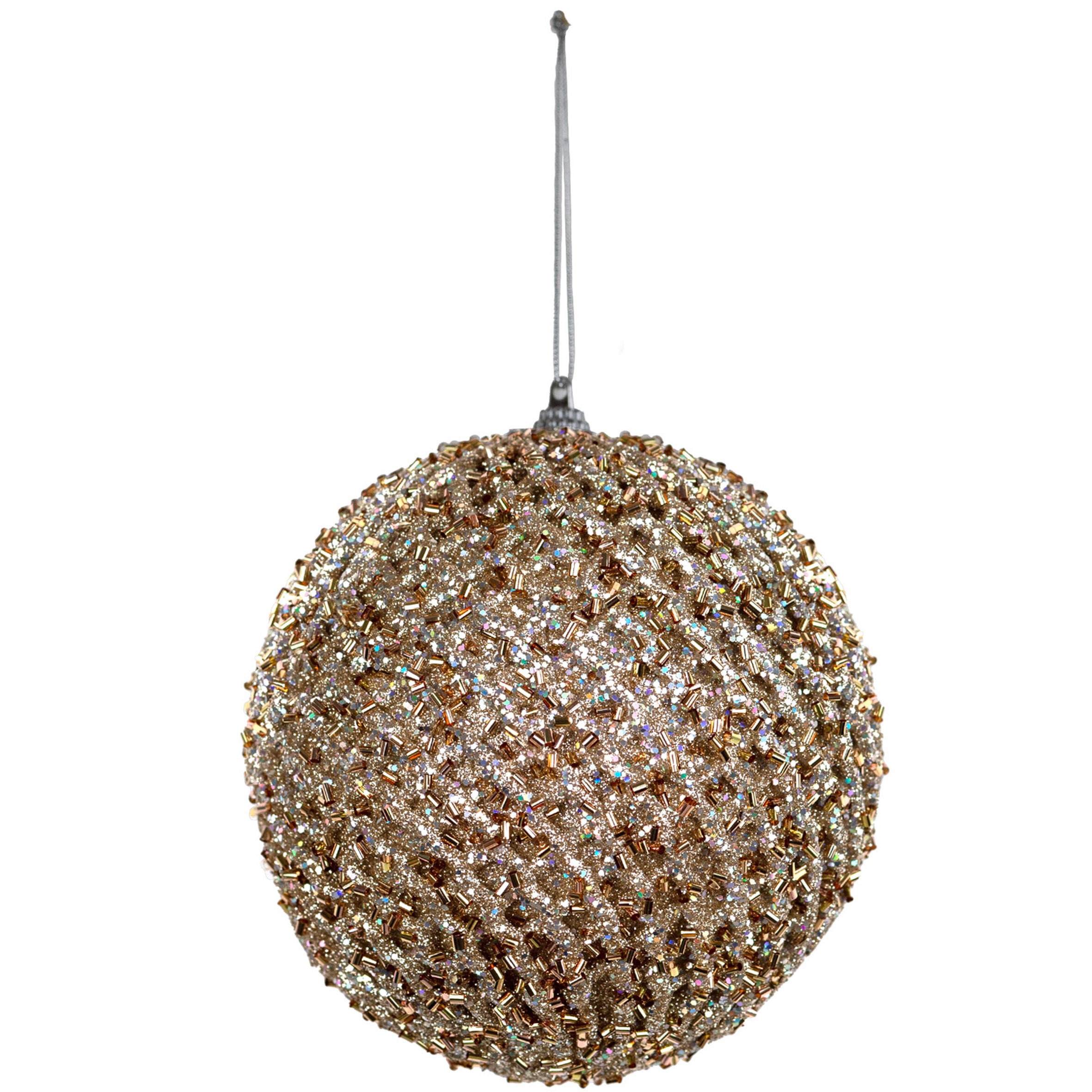 BOLA NATALINA CHAMPANHE C/1 - DIAM 15 CM (CE0332)