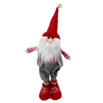 PAPAI NOEL CINZA E VERMELHO - ALT 46 CM (CL0299)