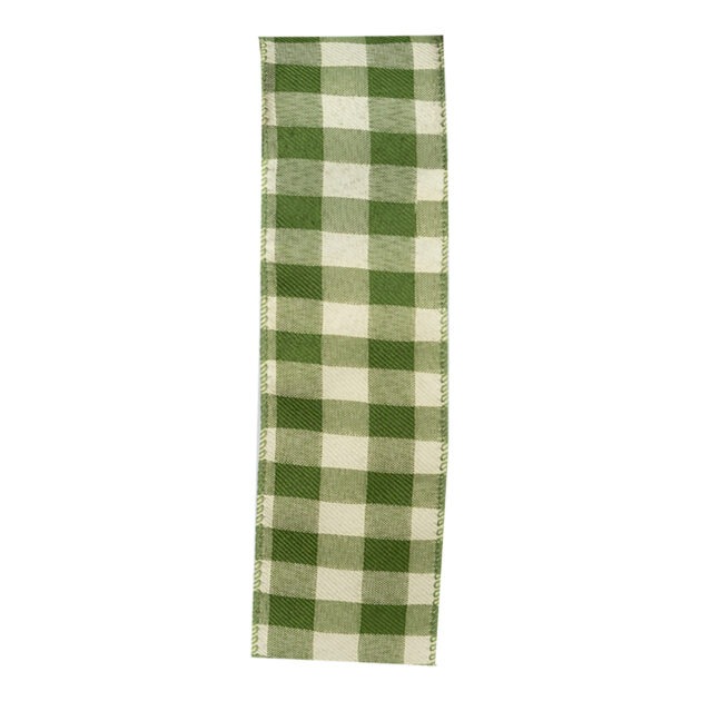 FITA NATALINA XADREZ VERDE E BRANCO - ALT 9.40M (CR0405)
