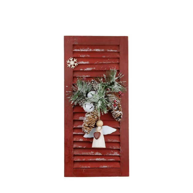 PENDENTE JANELA COM PINHA E GUIZO - ALT 50 CM X DIAM 22 CM (CA0124)