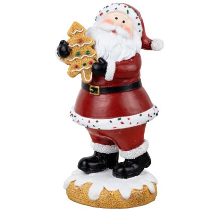 PAPAI NOEL RESINA C/ COOKIE ARVORE - ALT 17 CM (CA0157)