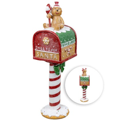 CAIXA DE CORREIO GINGERBREAD RESINA - ALT 36 CM (CA0192)