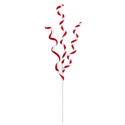 HASTE DE TRICOT BRANCO E VERMELHO - ALT 64 CM (CF0091)