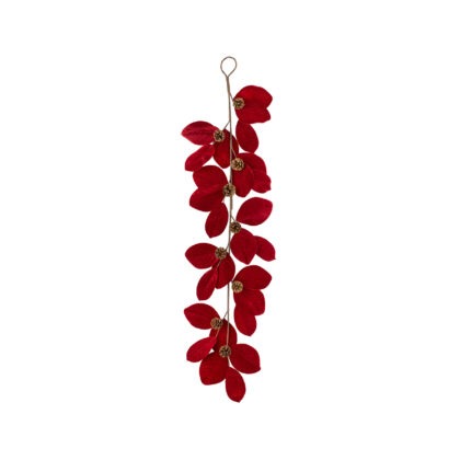 PENDENTE NATALINO FOLHAGEM VERMELHO - ALT 117 CM (CF0388)
