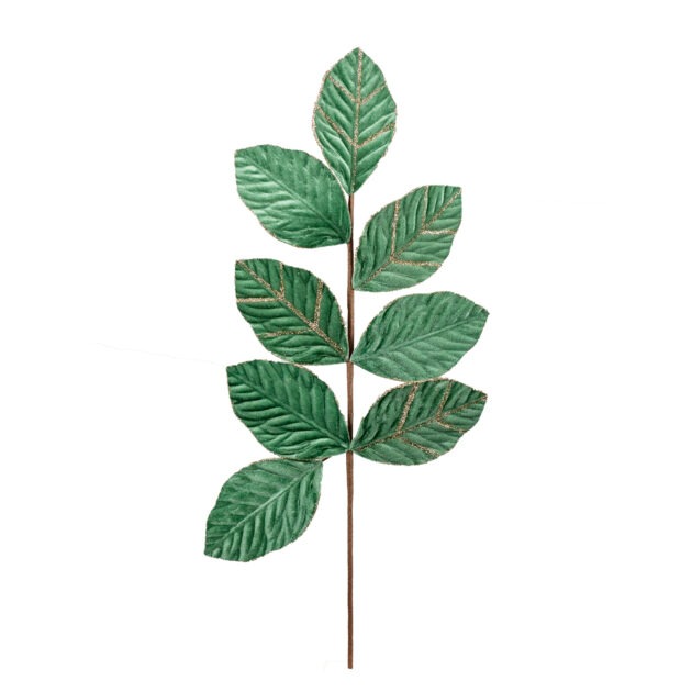 HASTE BOLINHAS VELUDO VERDE X 6 ALT 65 CM (CF0687)
