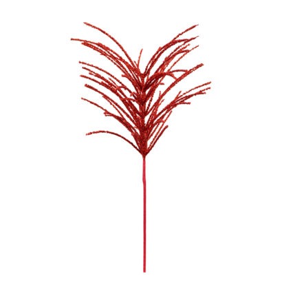 HASTE NATALINO COM GLITTER VERMELHO - ALT 64 CM (CF1283)
