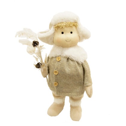 BONECO COM FOLHAGEM  - ALT 49 CM X LARG 33 CM (CL0001)
