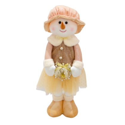 BONECA COM SAIA NUDE E BOLA - ALT 46 CM (CL0708)