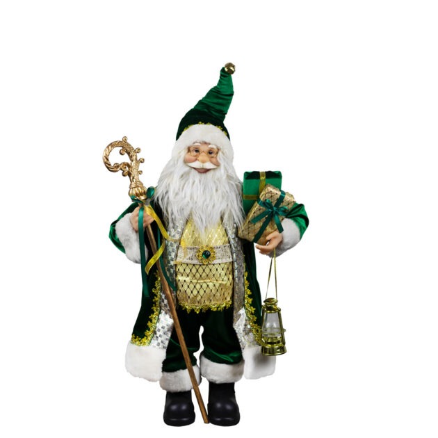PAPAI NOEL VERDE VELUDO - ALT 60 CM (CS0180)