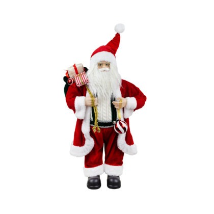 PAPAI NOEL VERMELHO VELUDO - ALT 60 CM (CS0184)