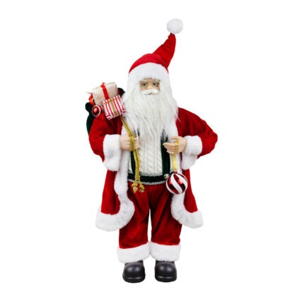 PAPAI NOEL VERMELHO VELUDO - ALT 80 CM (CS0185)