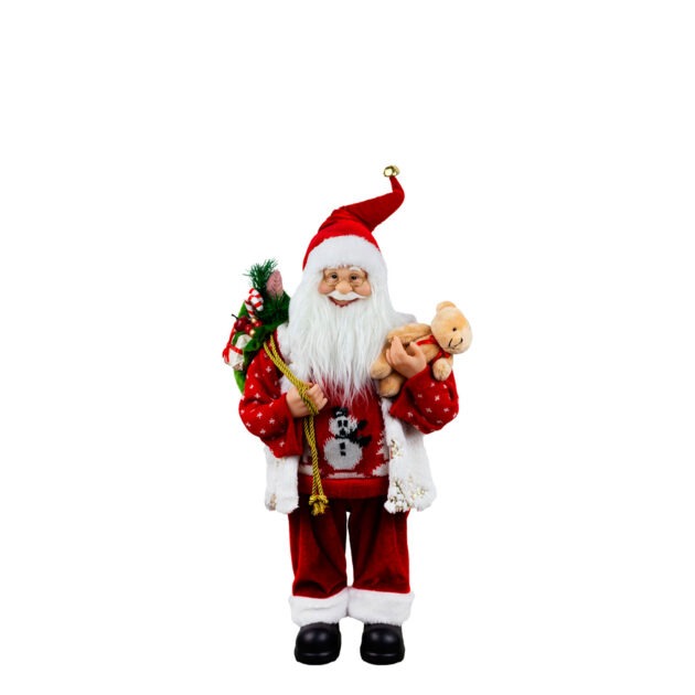 PAPAI NOEL TRICOT BONECO NEVE - ALT 45 CM (CS0187)