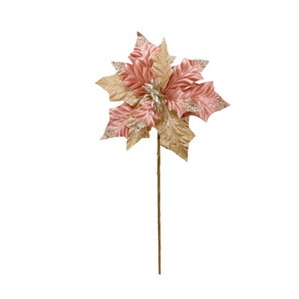POINSETIA VELUDO ROSE - ALT 35 CM X DIAM 52 CM (CF0514)