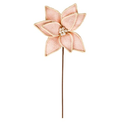 POINSETIA ROSE X9 - ALT 60 CM DIAM 30 CM (CF0672)
