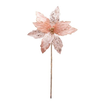 POINSETIA VELUDO ROSA - ALT 57 CM X DIAM 28 CM (CF0749)