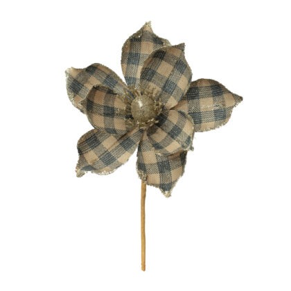 POINSETIA MINI XADREZ - ALT 13 CM X DIAM 12 CM (CF0792)