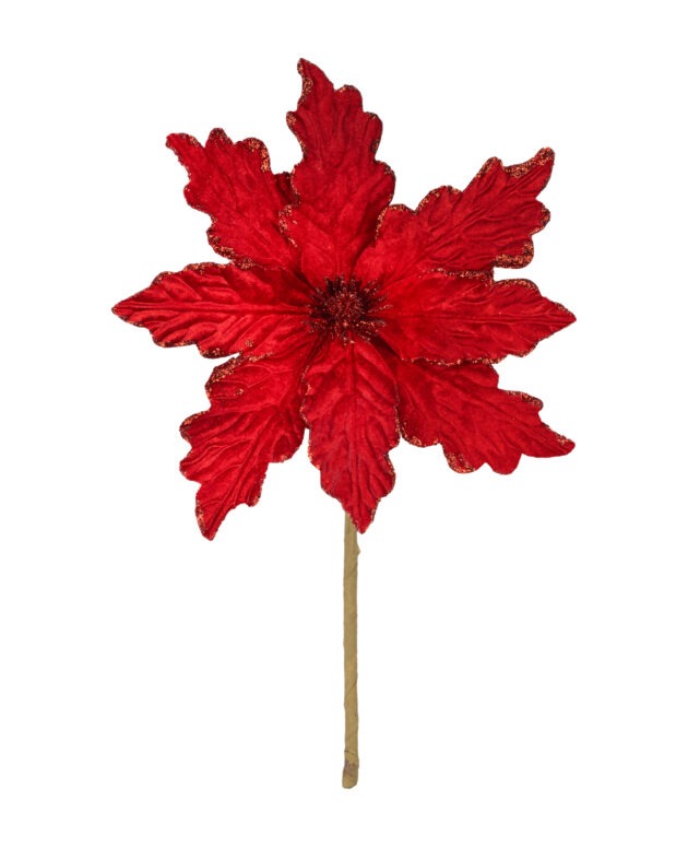 POINSETIA VELUDO VERMELHO - ALT 32 CM X DIAM 25 CM (CF0359)