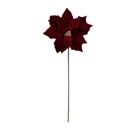 POINSETIA VELUDO VINHO - ALT 60 CM X DIAM 30 CM (CF0697)