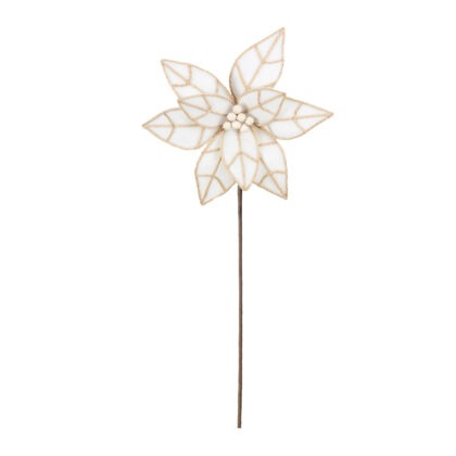 POINSETIA FELTRO CREME - ALT 60 CM X DIAM 30 CM (CF0699)