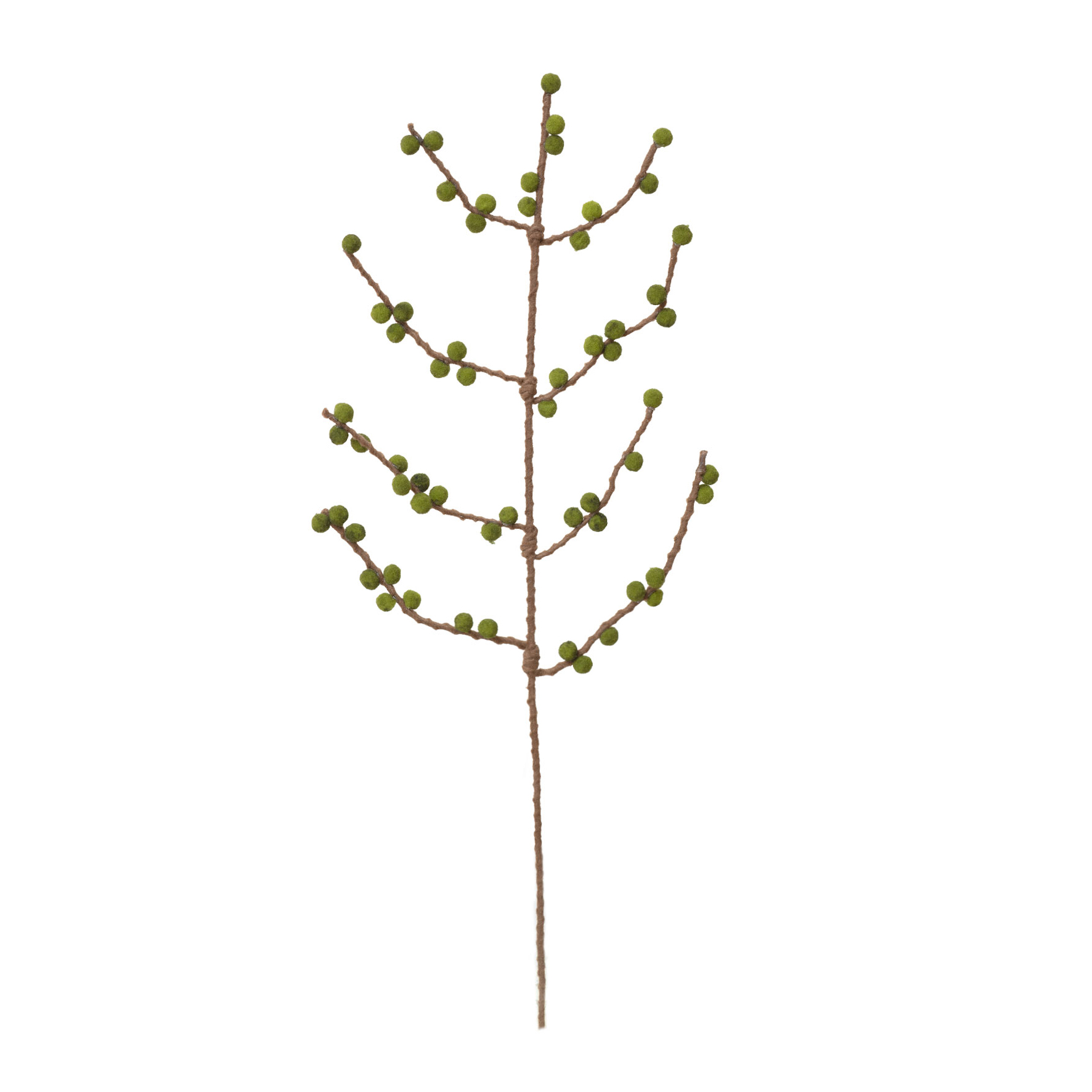 HASTE AVELUDADA BOLINHAS VERDE - ALT 60 CM (CF1055)