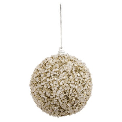 BOLA DECORADA CHAMPAGNE C/2 - DIAM 12 CM (CE0154)