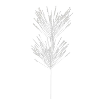 HASTE NATALINA COM GLITTER BRANCO - ALT 83 CM (CF0350)