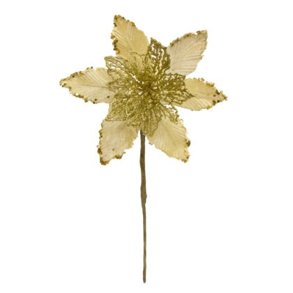 POINSETIA DOURADO - ALT 24 CM X DIAM 23 CM (CF0400)