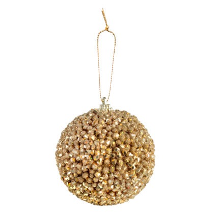 BOLA DECORADA DOURADO C/2 - DIAM 10 CM (CE0056)