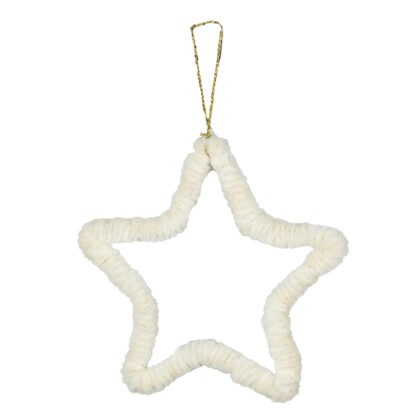 PENDENTE ESTRELA BRANCO - ALT 15 CM (CA0229)
