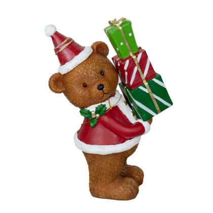 URSO RESINA COM PRESENTES - ALT 24 CM (CA0294)