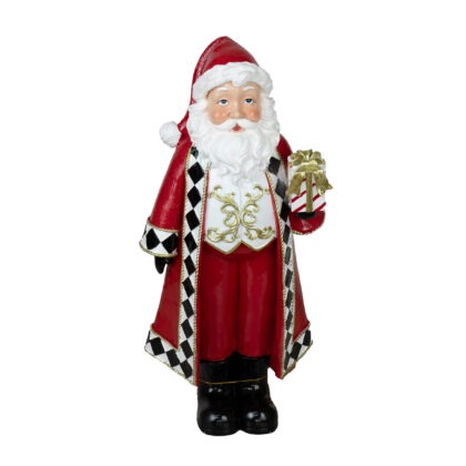 PAPAI NOEL COM PRESENTE RESINA - ALT 33 CM (CA0305)