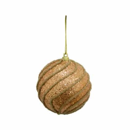 BOLA DECORADA COBRE C/2 - DIAM 10 CM (CE0075)