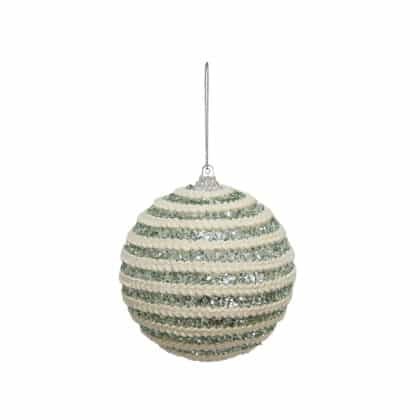 BOLA DECORADA VERDE C/2 - DIAM 10 CM (CE0197)