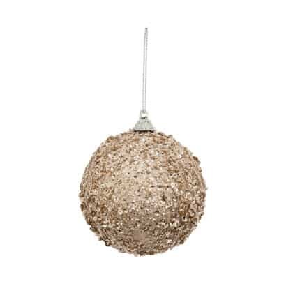 BOLA DECORADA CHAMPAGNE  C/2 - DIAM 10 CM (CE0275)