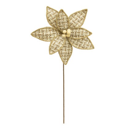 POINSETIA RUSTICA CINZA COM BORDA MARROM X 8 - ALT 55 CM X DIAM 26 CM (CF0205)