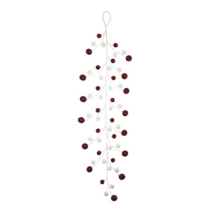 PENDENTE NATALINO VERMELHO E BRANCO - ALT 120 CM (CF0457)