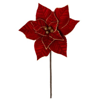 POINSETIA VERMELHO COM GUIZO X 12 - ALT 35 X DIAM 27 CM (CF1090)
