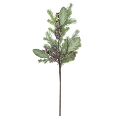 HASTE FOLHAGEM COM PINHA - ALT 75 CM (CF1161)
