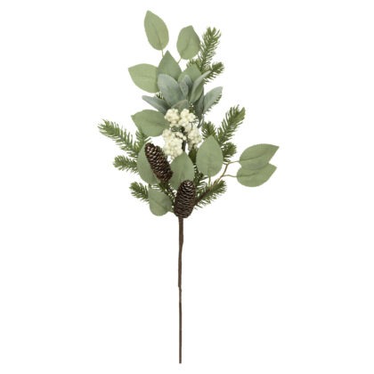 HASTE FOLHAGEM COM PINHA - ALT 50 CM (CF1173)