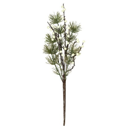 HASTE FOLHAGEM COM SEMENTE BRANCO - ALT 55 CM (MX232-BR)