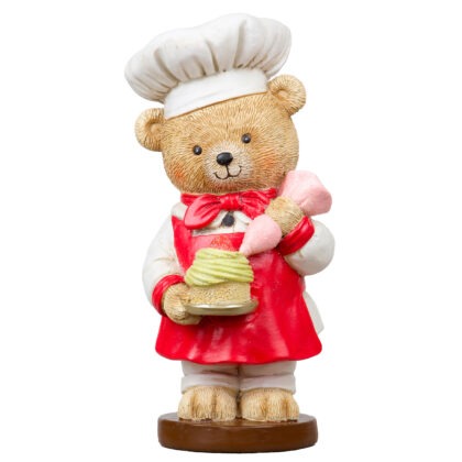 URSO RESINA CONFEITEIRO - ALT 21 CM (CA0342)