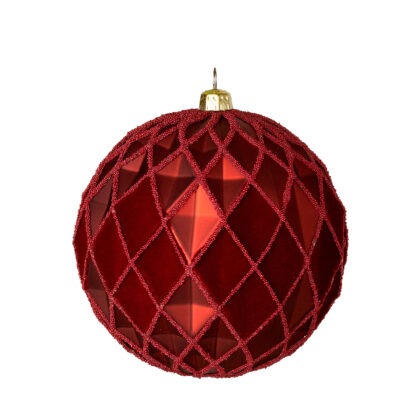 BOLA BORDO COM VELUDO C/3 - DIAM 10 CM (CE0472)