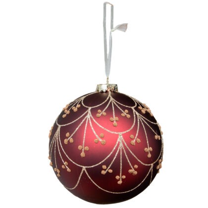BOLA BORDO COM FOLHAGEM C/ 1 - DIAM 15 CM (CE0507)