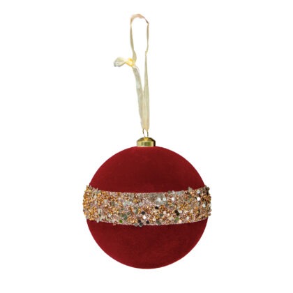 BOLA BORDO VELUDO C/2 - DIAM 10 CM (CE0509)