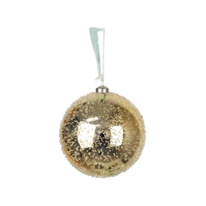 BOLA DOURADA C/ 2 - DIAM 10 CM (CE0512)