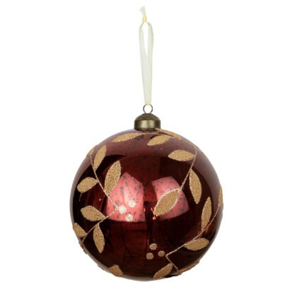 BOLA BORDO COM FOLHAGEM C/1 - DIAM 15 CM (CE0524)