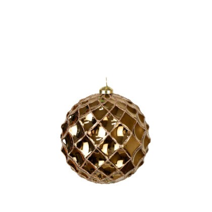 BOLA COBRE ENVELHECIDO C/ 2 - DIAM 10 CM (CE0531)